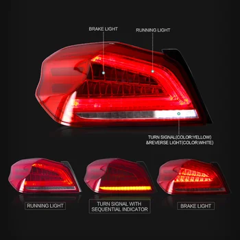 Styling auto stopuri Stop Pentru Subaru WRX 2013 - 2018 2019 Lampă Spate DRL + Dinamic Semnalizare + Invers + Frana LED