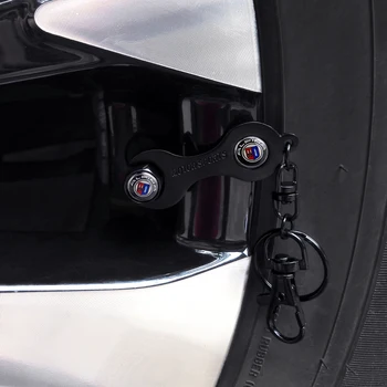 Styling auto Volan Cauciucuri Valve Capace de Acoperire Cu Breloc Pentru BMW ALPINA Logo-ul E46 E39 E36 E90 E60 F10 F30 X5 E53 E34 E30 F20 X5 E70