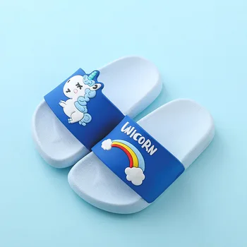 Suihyung Curcubeu Unicorn Papuci De Casă Pentru Băieți Fete Noi De Vara Copii Pantofi De Plaja Pentru Copii Toddler Moale Papuci De Interior Pentru Copii Sandale