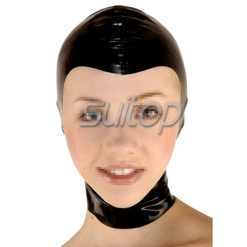 Suitop mască de latex negru pentru adulți
