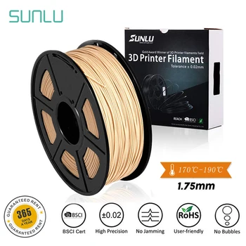 SUNLU 1.75 3D cu Filament de Lemn PLA Imprimantă 3d cu Filament Aproape de Efect Lemn 1kg Plastic Materiale de Imprimare 3D
