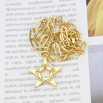 SUNSLL New sosire aur cupru alb cubic zircon stele pandantiv colier pentru femei/fata petrecere de moda bijuterii simplu lanț de cadouri