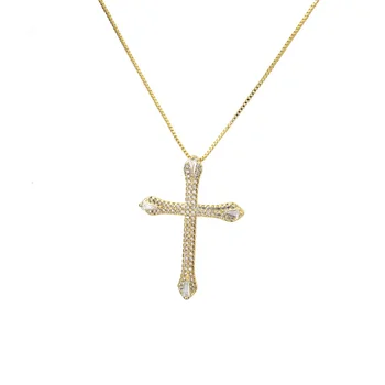 SUNSLL Nouă de aur / argint de Culoare colier de cupru negru/alb cubic zirconia cruce colier pentru femei moda bijuterii pandantiv cadouri