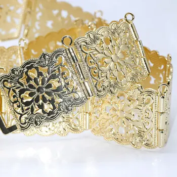SUNSPICE-MS Elegant Maroc Cristal Caftan Curea de Culoare de Aur de Metal de Pietre de Talie Lanț Pentru Femei Rochie de Mireasa Bijuterii