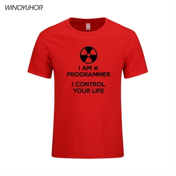 Sunt Un Programator Amuzant Print Mens T Shirt Vara Noua Moda Cu Maneci Scurte Din Bumbac T-Shirt Geek Tricou De Calitate De Top