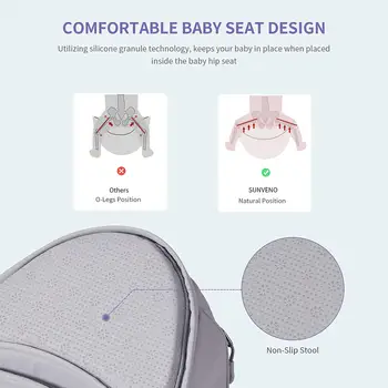 Sunveno Transportator Copil, Ergonomic Hipseat Purtător Design Special Reduce Talie Abdominale Usoare pentru Copilul Nou-născut 0-36M