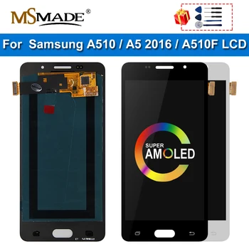 Super AMOLED Pentru Samsung Galaxy A5 2016 A510F A510M A510FD A5100 A510Y LCD Display Cu Touch Screen Digitizer Asamblare Pentru A510