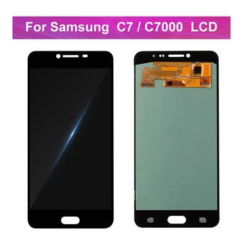 Super AMOLED Pentru Samsung Galaxy C7 C7000 Display LCD Touch Screen Digitizer SM-C7000 Piese de schimb Pentru Samsung C7 Display