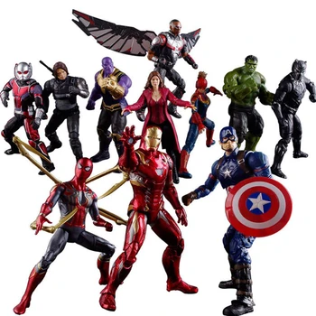 Super Eroul Captain America Ironman Black Widow, Hawkeye Ant-man Black Panther Viziune Thanos Jucarii Marvel Avengers Acțiune Figura