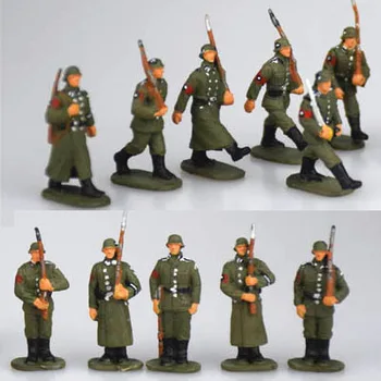 Super mini pictat pvc figura model de jucărie WorldWarII 1:72 soldat model Germman garda de onoare 11pcs/set