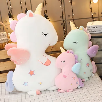 Super Moale Unicorn Păpușă Jucărie De Pluș Confort Copil Jucărie Drăguț De Pluș Unicorn Perna Decor Acasă