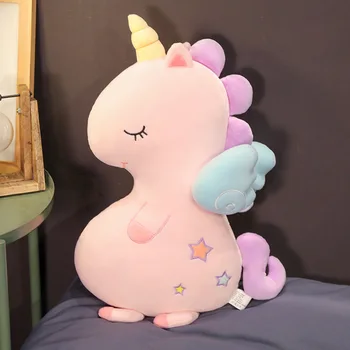 Super Moale Unicorn Păpușă Jucărie De Pluș Confort Copil Jucărie Drăguț De Pluș Unicorn Perna Decor Acasă