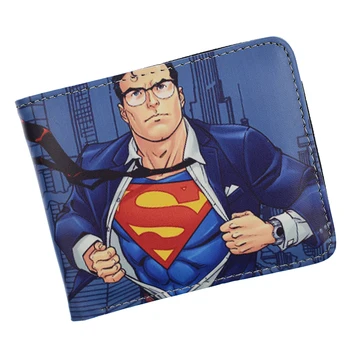 Superman Portofel de Înaltă Calitate PU Scurte Barbati Geanta Băiatului Portmonee Monede