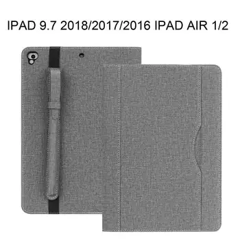 Suportul frontal PU Piele Caz Pentru iPad 9.7 inch 2017 2018 Acoperire Pentru ipad Pro, iPad Air 9.7 1 2 9.7 inch Comprimat Caz + film + Pen