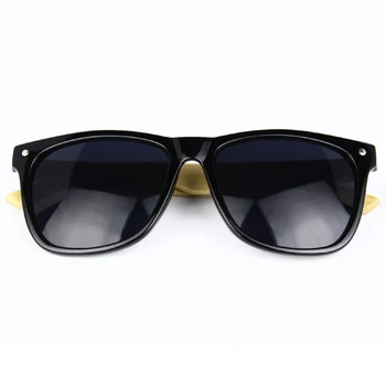 Supradimensionat ochelari de Soare Naturale de Bambus Picioare Maro Negru Leopard Cadru Gros Protecție UV400 Conducere Ochelari de Soare Pentru Femei Barbati