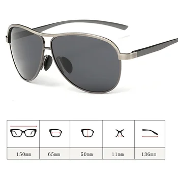 Supradimensionat ochelari de Soare Polarizat Oameni de Aviație Ochelari de Soare pentru Om Fata mare Mare Cadru 150mm Ochelari de Conducere Anti Orbire Polaroid