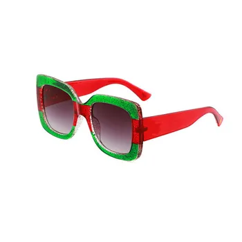 Supradimensionate Doamnelor ochelari de Soare Femei Pătrat de Sticlă Soare Retro Moda Roșu G Verde de Cumpărături Oglindă Cadru Logo design Nou Ochelarii 2020