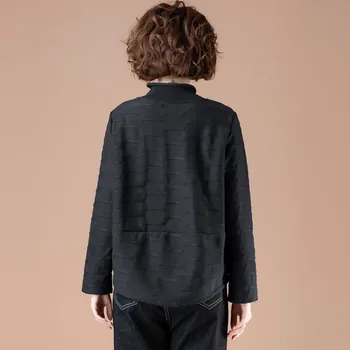 Supradimensionate pentru Femei de Toamna cu Maneci Lungi T-shirt New Sosire 2020 Epocă Guler Culoare Solidă Vrac Femeie Bluze Casual Tricouri S2086