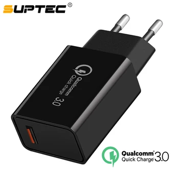 Suptec Quick Charge 3.0 USB Încărcător de 18W QC3.0 QC Turbo Încărcător Rapid Pentru iPhone, Samsung, Xiaomi, Huawei Perete Încărcător de Telefon Mobil
