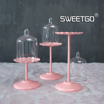 SWEETGO Mini cupa prajitura sta cu PC-ul dom acoperi tort roz instrumente pentru nunta decor de masă bakeware Bucatarie,Mese si bar