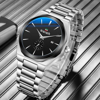 SWISH Brand de Lux Ceasuri pentru Bărbați din Oțel Inoxidabil Cuarț Ceas de mână de Moda de Top Impermeabil Sporturi Ceas Om Relogio masculino