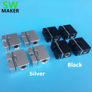 SWMAKER 4buc Ultimaker 2 aluminiu cruce slider + sincron catarama pentru tija 6MM UM2 imprimantă 3D piese negru/argintiu