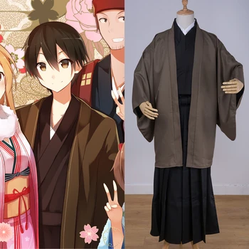 Sword Art Online Kirigaya Kazuto Kirito Anul Nou Ver. Kimono Cosplay Costum H028