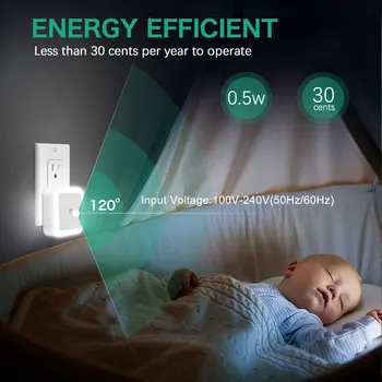 SXZM 6pcs noapte lampa de control senzor de lumini de noapte 110V/220V UE NE-PLUG PENTRU copii Copii Living Dormitor de Iluminat