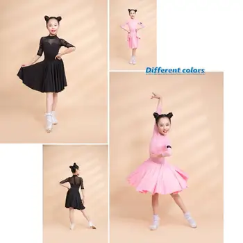 SY3005 copil latină modernă de dans profesionist plasă de cusut și leagăn mare de design rochie pentru fata