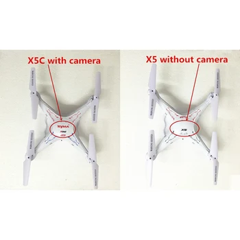 Syma X5C X5C-1 (Drona cu Camera de 2.0 MP) Quadrocopter cu Camera RC Drone Quadcopter sau Syma X5 X5-1 (Fara Camera) 2.4 G 4CH Dron