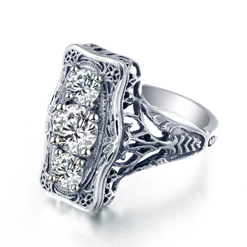Szjinao Inele Cu Diamante Pentru Femei Clasic De Lux Solid Argint 925 Inel Rotund Pentru Nuntă, Logodnă, Aniversare, Petrecere