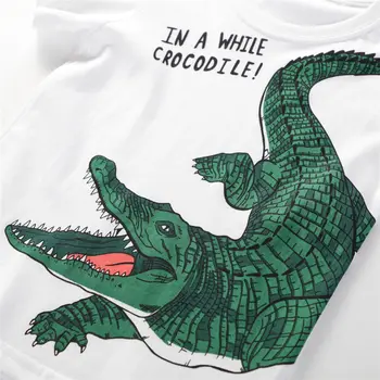 Sărituri De Metri Băieți Top Imprimat Crocodil Tricou Copil Tricouri Haine De Vară 18 Desene Animate Pentru Copii Tricouri Pentru Baieti Haine Copii