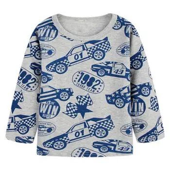 Sărituri de Metri Tractor Topuri cu Maneci Lungi Haine 2018 Brand Inginerie Copii T-shirt Îmbrăcăminte Copii Camasi Toamna Auto Bumbac