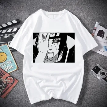 T-shirt Streetwear Naruto Sasuke Harajuku Cool Tricou de Vara Unisex T Shirt Anime-ul Japonez de Desene animate Amuzante Hip Hop Topuri Tricouri de sex Masculin