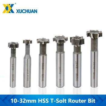 T-Slot Router Cam HSS End Mill 10-32mm Drept Coadă Freze Pentru prelucrarea Metalelor Nut Instrument de Tungsten Carbide Cutter