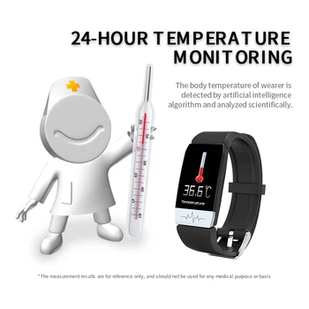 T1 Fitness Tracker Temperatura Corpului Monitor ECG Tensiunii Arteriale Inteligent Brățară Ceas Fitness Tracker Wrisatband Ceas Inteligent
