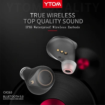 T1 Suport AptX ACC TWS Adevărat Wireless Bluetooth 5.0 Cască CVC8 Zgomotului de fond Cu Super Bass HD Microfon căști auriculare