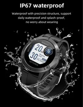 T11 Ceas Inteligent Complet Rotund Atinge IP68 rezistent la apa Monitor de Presiune sanguina Smartwatch Pentru Android IOS Prognoza Meteo PK R8 H30