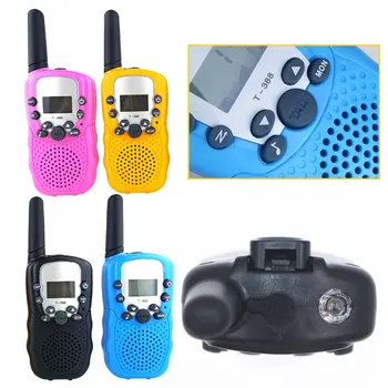 T388 UHF Două Fel de Radio portabil Portabil pentru Copii Walkie Talkie cu Built-in Led-uri Lanterna Mini Toy Cadouri pentru Copii Fete Băiat