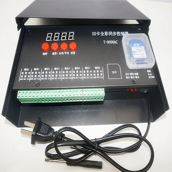 T8000 Impermeabil Impermeabil Card SD 8192Pixel Controler RGB controller AC110-240V pentru DC5V WS2801 WS2811 LPD8806 MAX 8192 Pixeli