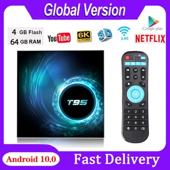 T95 H616 Tv Box Inteligent Piața Android 10,0 6K 3D 4GB 64gb 32gb Allwinner Youtube, Google, Netflix Set Top Box Pentru Distracție în Familie
