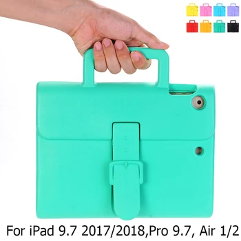 Tableta Caz Pentru iPad Pro 9.7 2017 2018 Acoperire Copii Mâner Suport Lavabil rezistent la Șocuri Piele de Protecție Maneca Pentru Aer 1 2