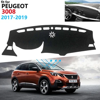 Tabloul de bord Capacul de Protecție Pad pentru Peugeot 3008 2017 2018 2019 Mk2 3008GT GT Accesorii Auto Parasolar Covor Anti-UV Dashmat