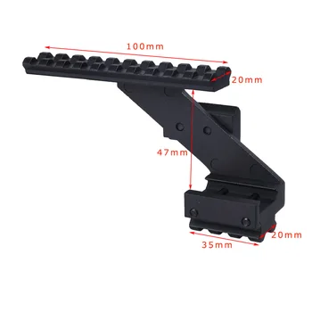 Tactic Pistol de Aplicare Rail Mount Weaver Picatinny Sus Jos Șină de Montare pentru Red Dot Laser Glock 17 19 20 22 23 30 32
