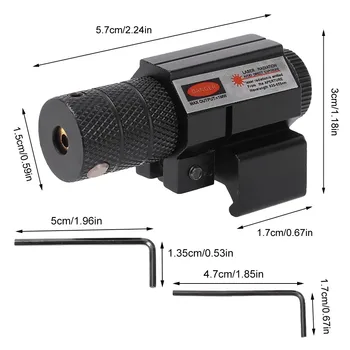 Tactice Punct Roșu Vedere cu Laser domeniu de Aplicare cu un Întrerupător la Distanță, pentru Pusca Pistol Reglabil cu Laser Pointer Pentru 20mm Picatinny Feroviar