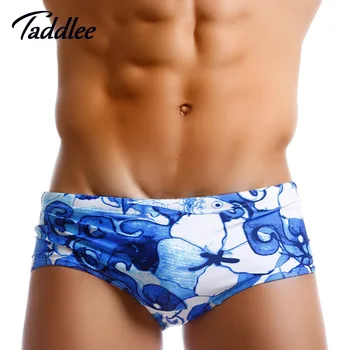 Taddlee Brand Sexy Bărbați Swimwwear Costume De Baie Inot Boxer Trunchiuri Pantaloni Scurți Conceput Înot Bikini Baie Scurta Brazilian Clasic Tăiat