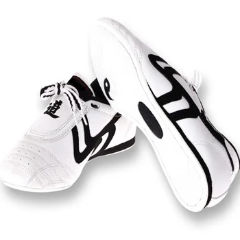 Taekwondo Pantofii Albi Sport Barbati Pantofi de Înaltă calitate, Respirabil Kung Fu Wushu Taichi Karate Arte Martiale Lupte Adidași
