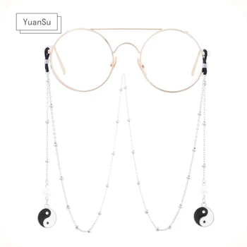 Tai Chi Lolita perla pandantiv lanț personalizate retro ochelari de Căpăstru decor simplu lanț