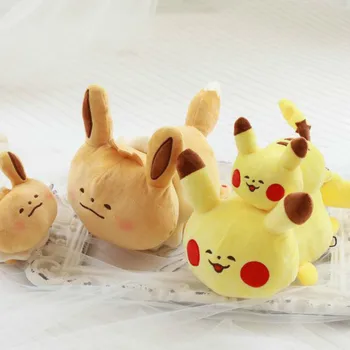 Takara Tomy Pokemon Pikachu Pernă de Pluș Jucărie Drăguț Expresie Eevee Papusa Anime Kawaii Umplute Canapea Decor Cadou pentru Copil
