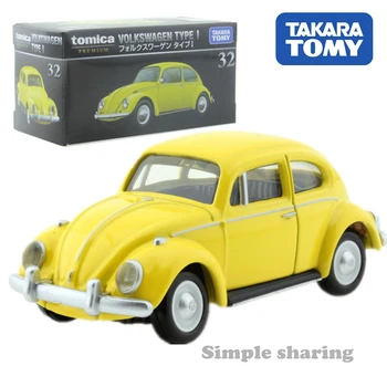 Takara Tomy Tomica Premium No. 32 Volkswagen Tip Model Kit De Colecție Turnat Sub Presiune In Miniatura 1/58 Beetle Mucegai Fierbinte Pop Jucarii Pentru Copii